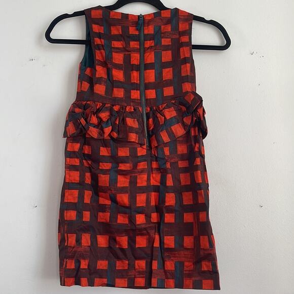 J. Crew Crewcuts cotton sleeveless plaid peplum ruffle dress sz 8 - Picture 7 of 7